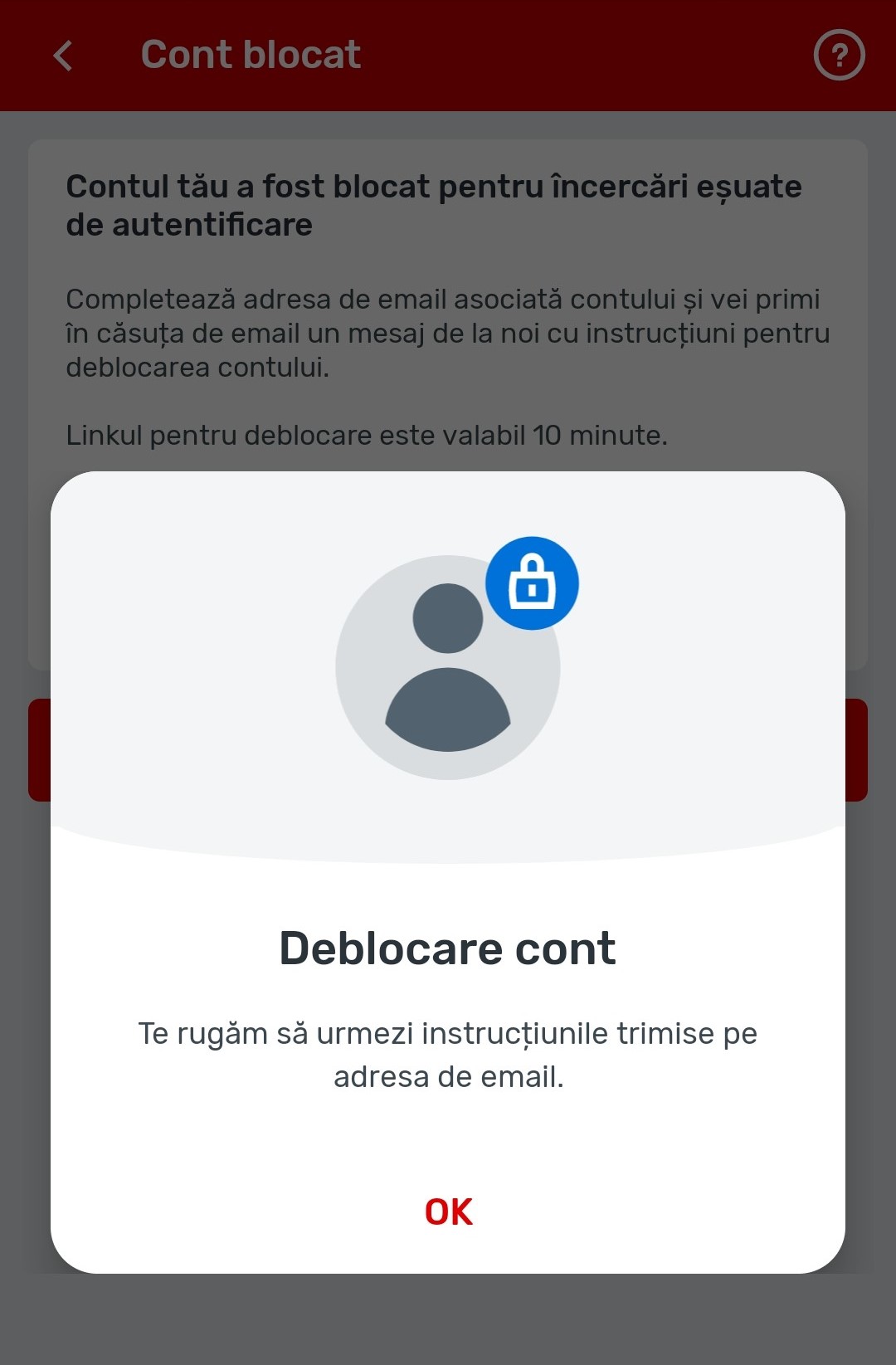 deblocare cont