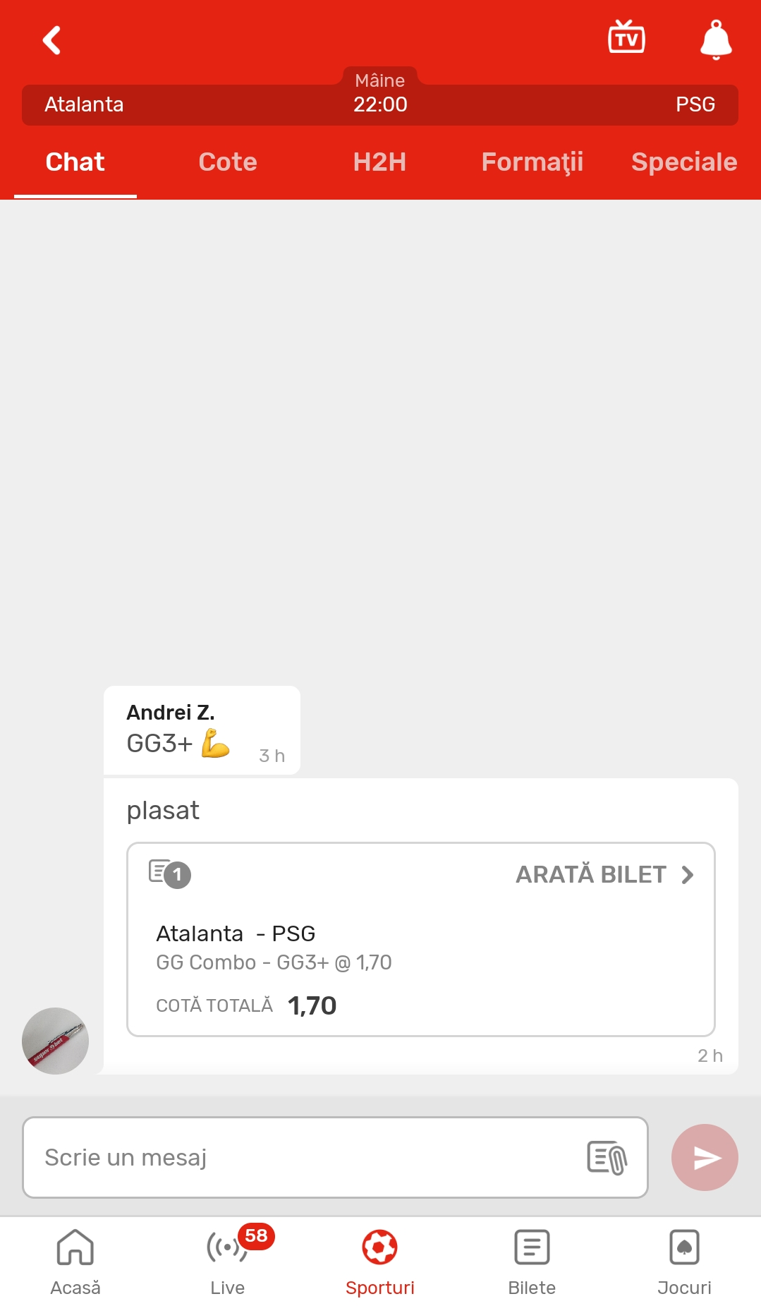 Chat Superbet Social