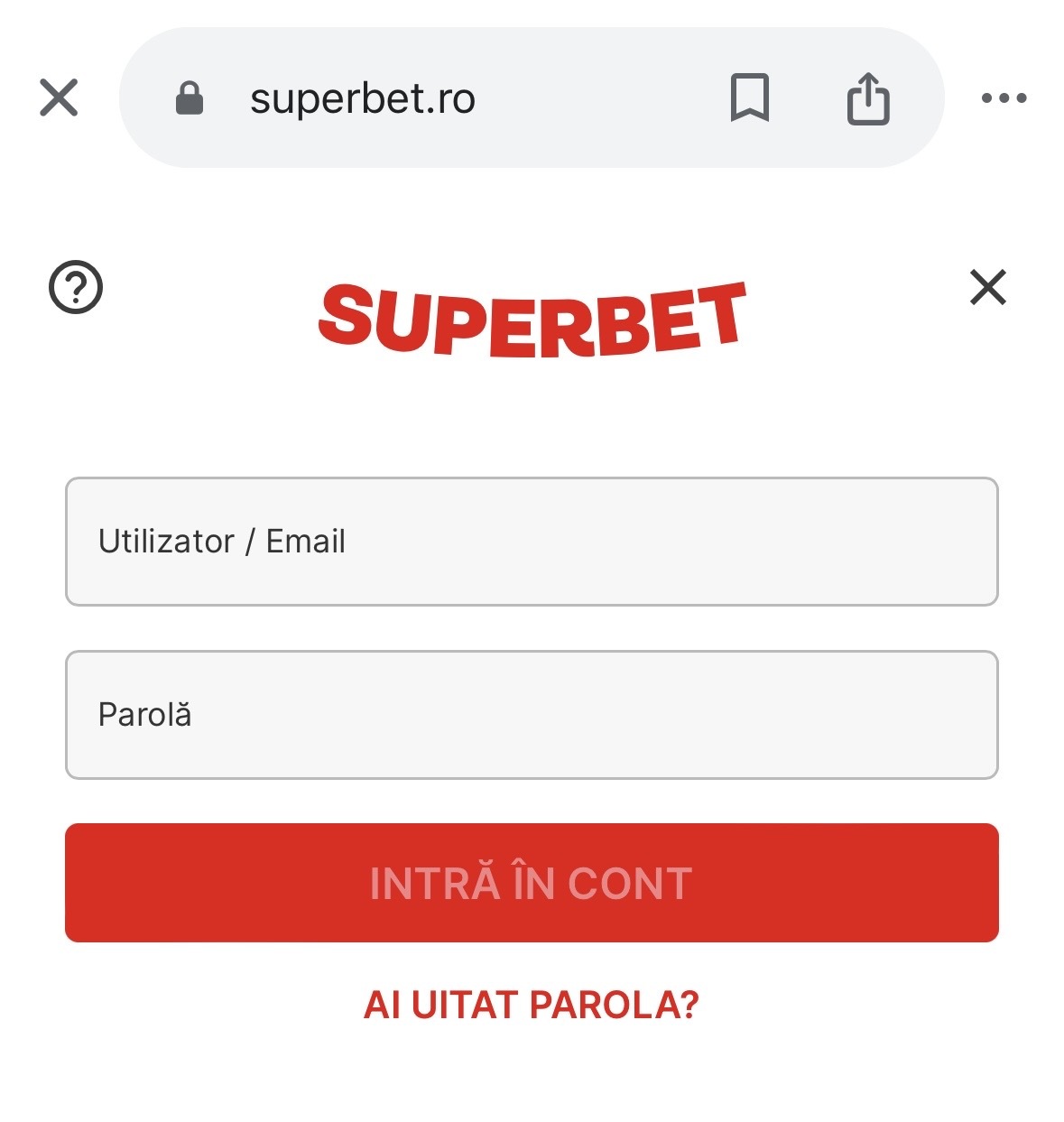 resetare parola