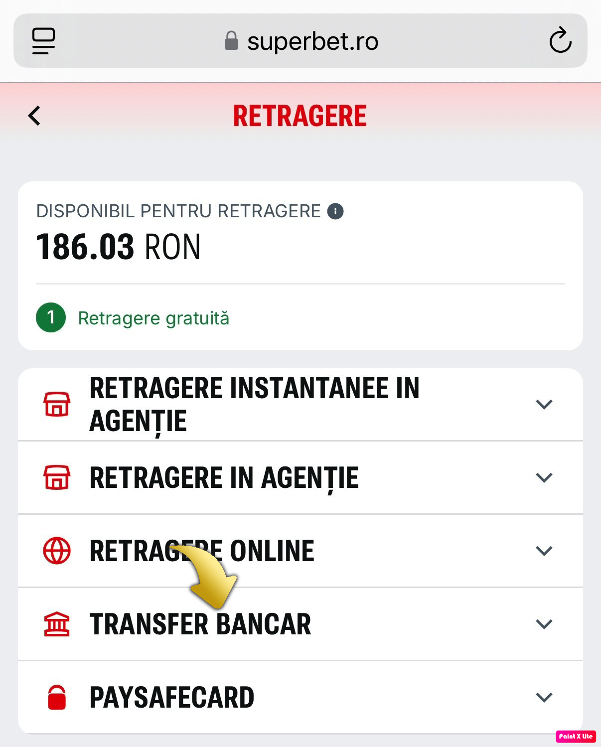 transfer bancar