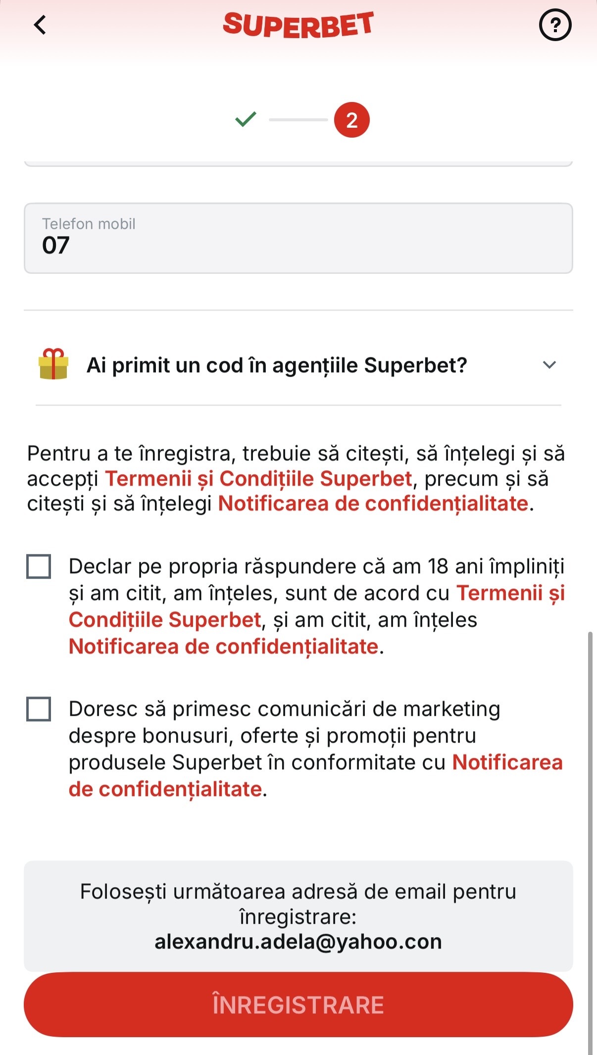 completeaza datele