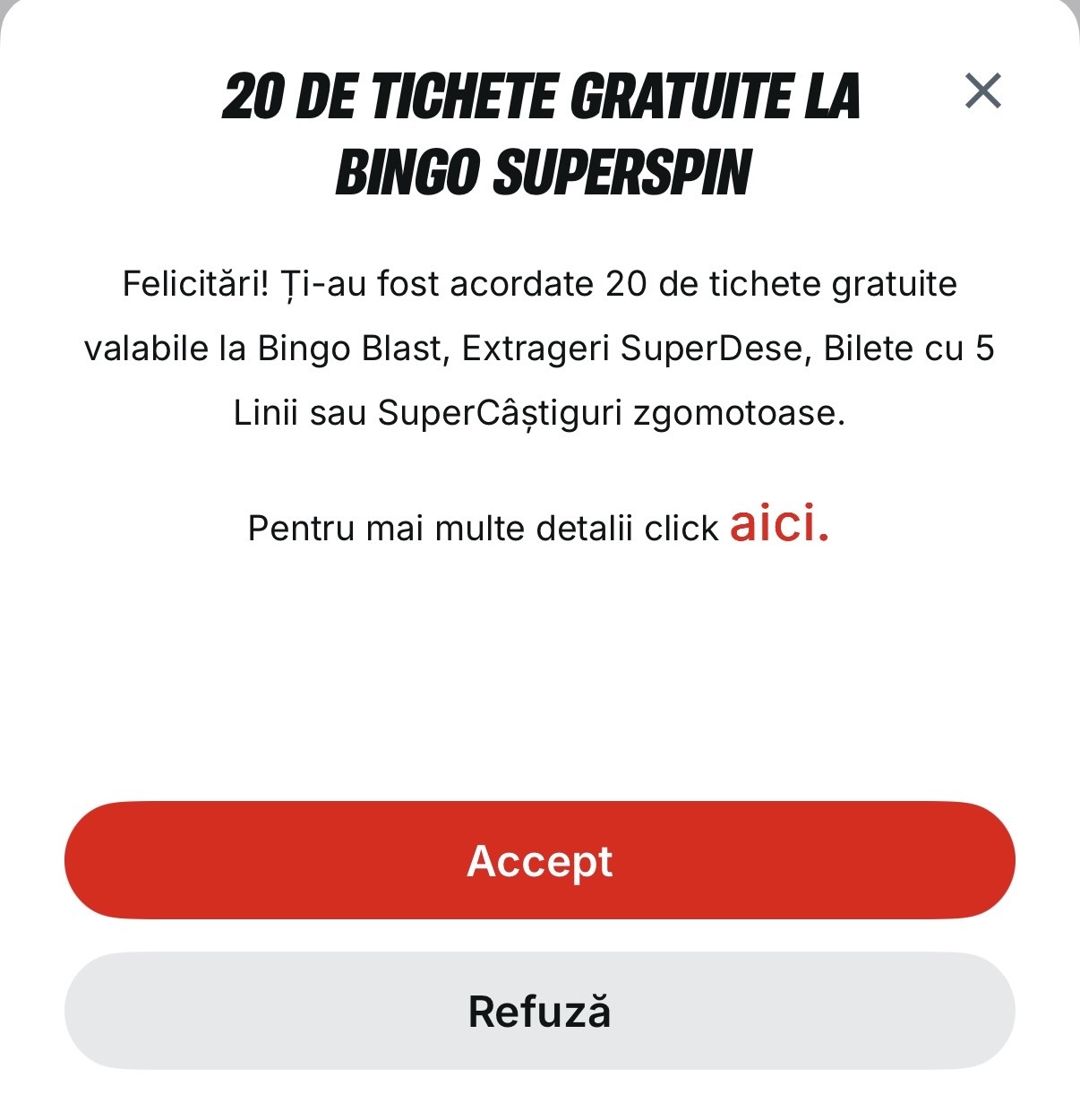 tickete bingo