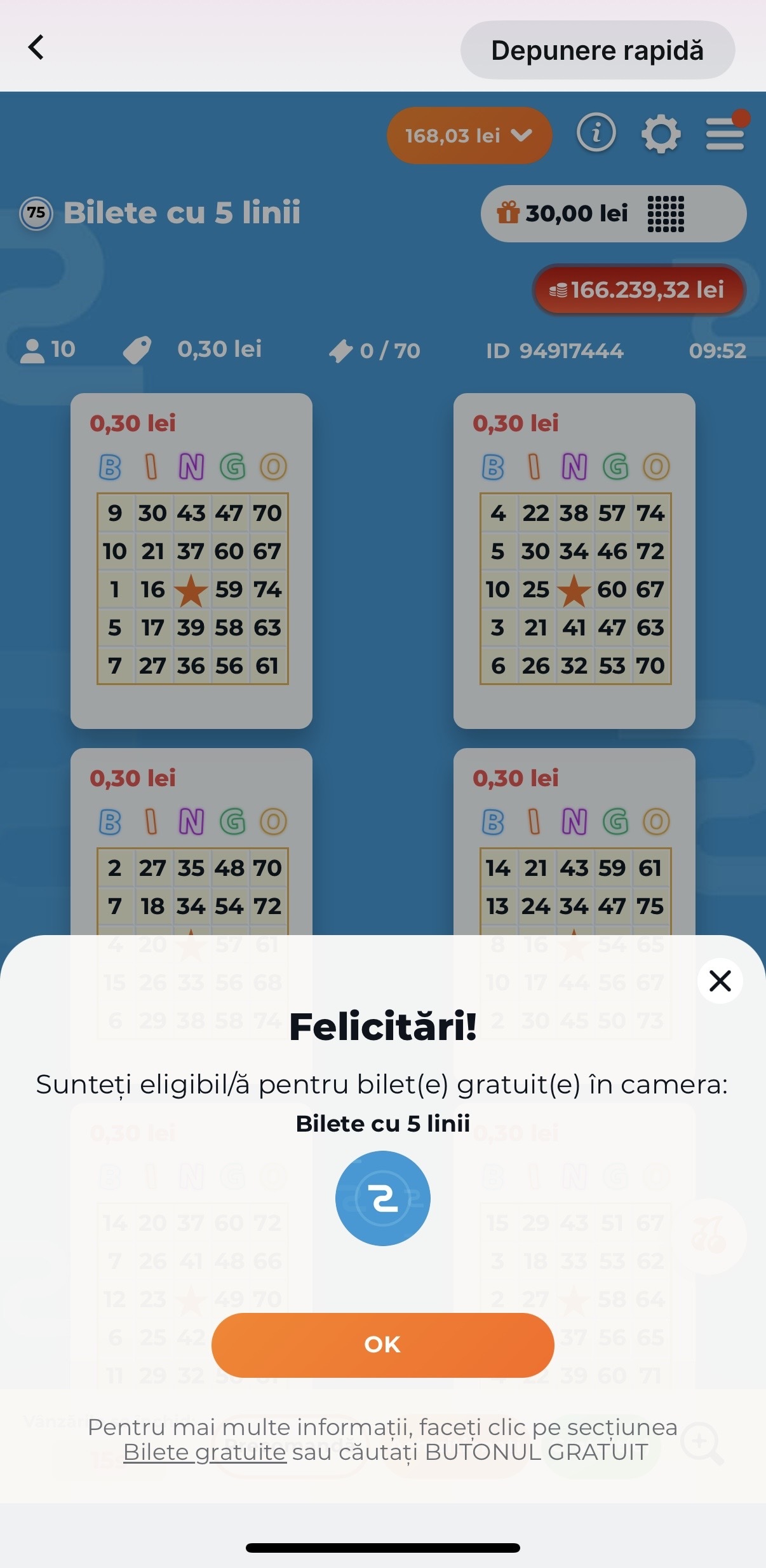 bilete cu 5 linii
