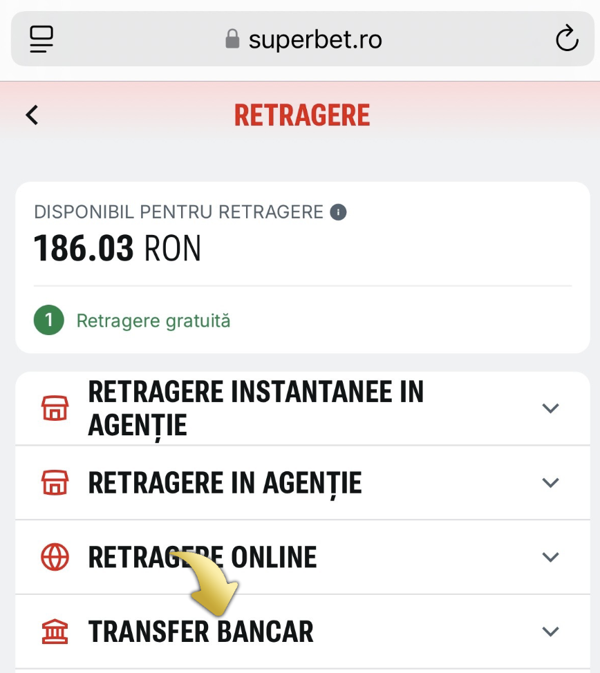 transfer bancar