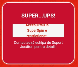 acces restrictionat roata SuperSpin
