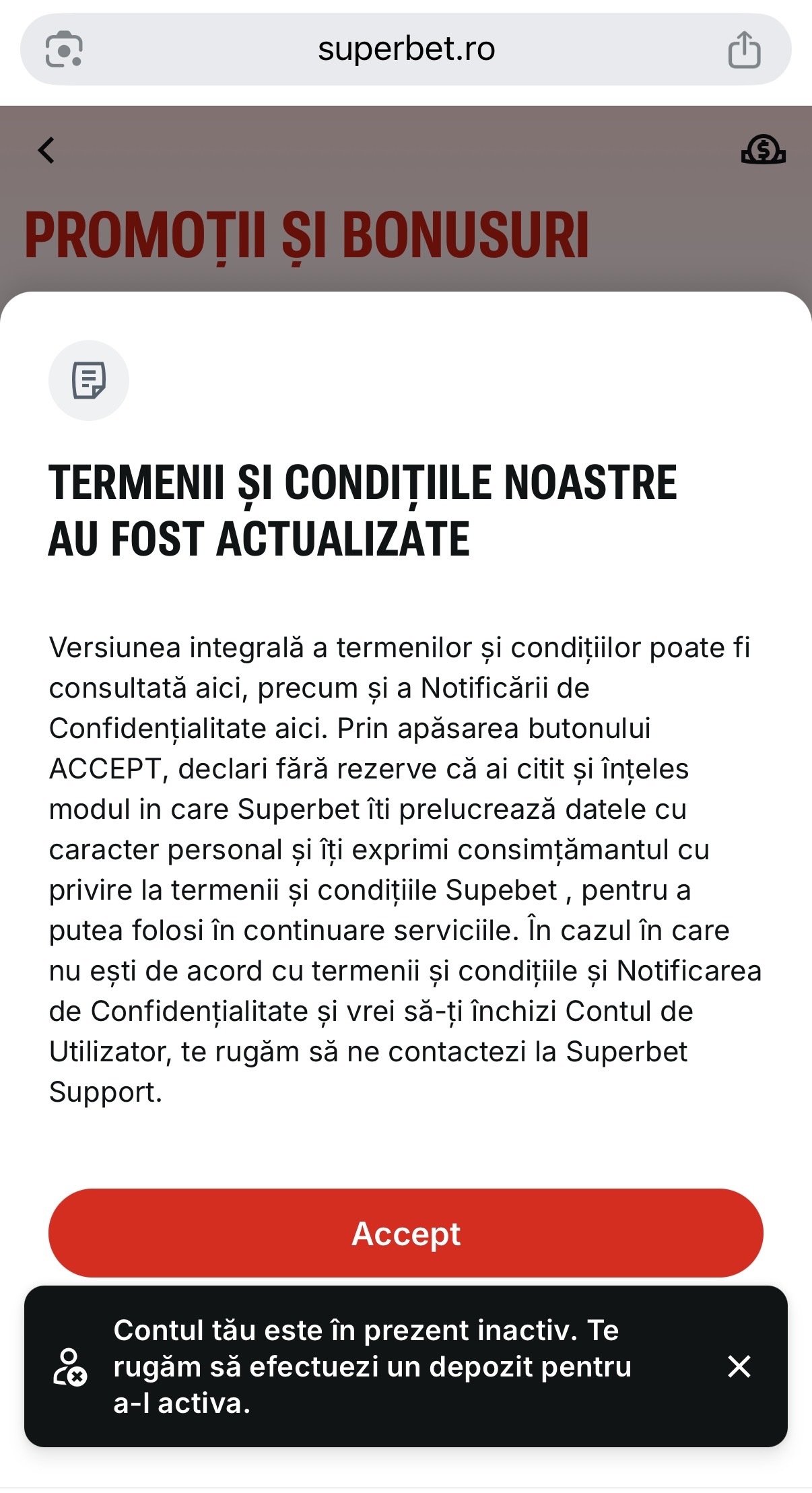 depunere redeschidere
