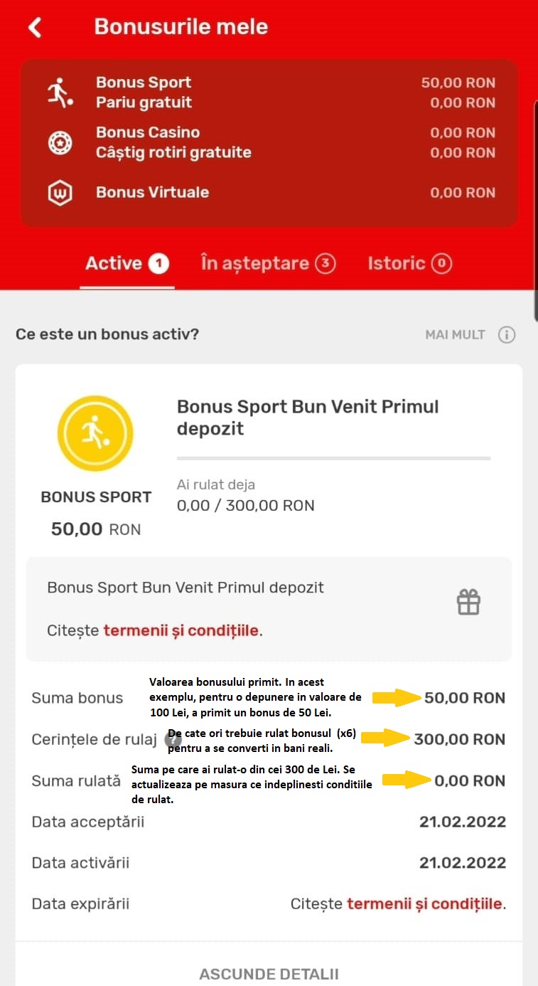 Bonus de Bun Venit Sport